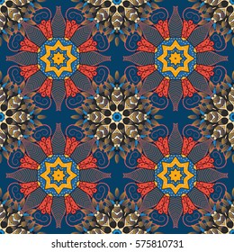 Mandalas background. Vector illustration texture. Colorful elements.