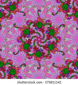 Mandalas background. Vector illustration texture. Colorful elements.