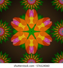 Mandalas background. Vector illustration texture. Colorful elements. Radial gradient shape.