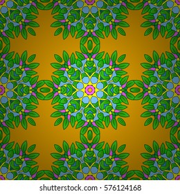 Mandalas background. Vector illustration texture. Colorful elements. Radial gradient shape.