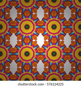 Mandalas background. Vector illustration texture. Colorful elements. Radial gradient shape.