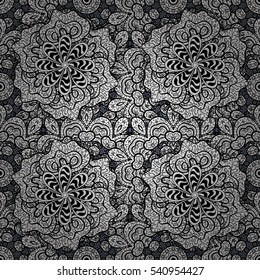 Mandalas background. White. Floral. Radial gradient shadow. New Year, Christmas, snowflake. Vector illustration.