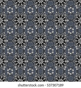 Mandalas background. White. Floral. Vector illustration.