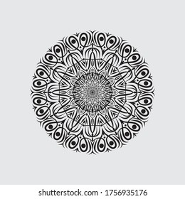 Mandalas with black and white for coloring book. Decorative round ornaments.