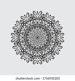 Mandalas with black and white for coloring book. Decorative round ornaments.
