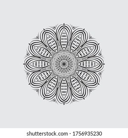 Mandalas with black and white for coloring book. Decorative round ornaments.