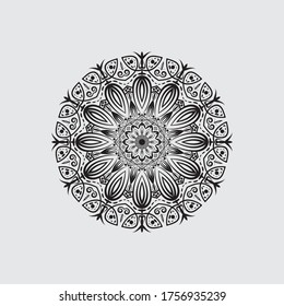 Mandalas with black and white for coloring book. Decorative round ornaments.