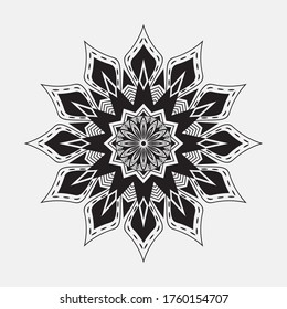 Mandalas with black and white for coloring book. Decorative round ornaments.