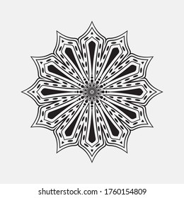 Mandalas with black and white for coloring book. Decorative round ornaments.