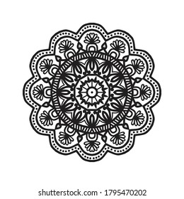 Mandalas with black and white for coloring book. Decorative round ornaments. Unusual flower shape. Oriental vector, weave design elements vector eps 10