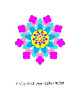 mandalas with bright and luxurious colors