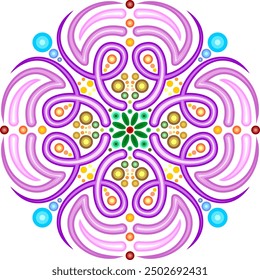 Mandalas are circular, with intricate lines. Suitable for adult coloring activities