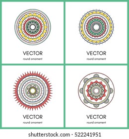 Mandalas collection. Hand drawn background. Vector illustration.