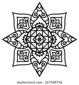 Mandalas collection. Round Ornament Pattern. Vintage decorative elements. Hand drawn background. Islam, Arabic, Indian, ottoman motifs.
