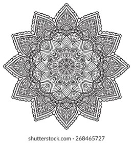 Mandalas collection. Round Ornament Pattern. Vintage decorative elements. Hand drawn background. Islam, Arabic, Indian, ottoman motifs.