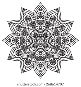 Mandalas collection. Round Ornament Pattern. Vintage decorative elements. Hand drawn background. Islam, Arabic, Indian, ottoman motifs.