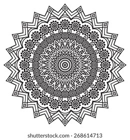 Mandalas collection. Round Ornament Pattern. Vintage decorative elements. Hand drawn background. Islam, Arabic, Indian, ottoman motifs.