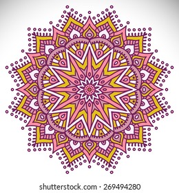 Mandalas collection. Round Ornament Pattern. Vintage decorative elements. Hand drawn background. Islam, Arabic, Indian, ottoman motifs.