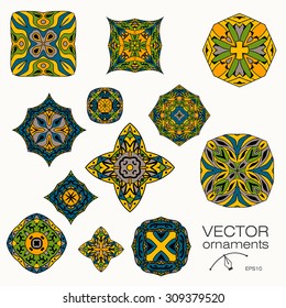 Mandalas collection. Round Ornament Pattern. Vintage decorative elements. Hand drawn background. Islam, Arabic, Indian, ottoman motifs.