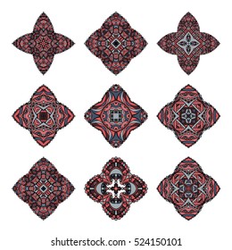 Mandalas collection. Round Ornament Pattern. Vintage decorative elements. Hand drawn background. Islam, Arabic, Indian ottoman motifs