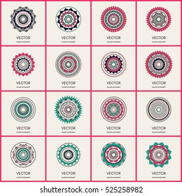 Mandalas collection. Vector illustration.