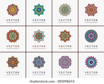 Mandalas collection. Vintage decorative elements. Hand drawn background. Islam, Arabic, Indian, ottoman motifs.