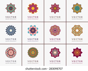 Mandalas collection. Vintage decorative elements. Hand drawn background. Islam, Arabic, Indian, ottoman motifs.