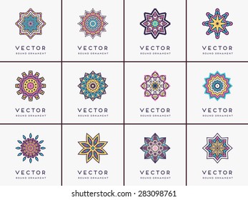 Mandalas collection. Vintage decorative elements. Hand drawn background. Islam, Arabic, Indian, ottoman motifs.