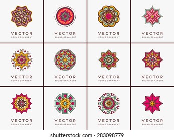 Mandalas collection. Vintage decorative elements. Hand drawn background. Islam, Arabic, Indian, ottoman motifs.