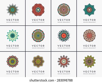Mandalas collection. Vintage decorative elements. Hand drawn background. Islam, Arabic, Indian, ottoman motifs.