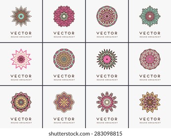 Mandalas collection. Vintage decorative elements. Hand drawn background. Islam, Arabic, Indian, ottoman motifs.