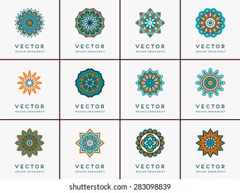 Mandalas collection. Vintage decorative elements. Hand drawn background. Islam, Arabic, Indian, ottoman motifs.