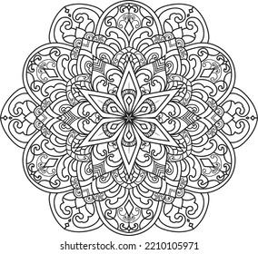 Mandalas for coloring book color pages.Anti-stress coloring book page for adults.
