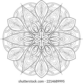 Mandalas for coloring book color pages.Anti-stress coloring book page for adults.
