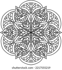 Mandalas for coloring book color pages.Anti-stress coloring book page for adults.
