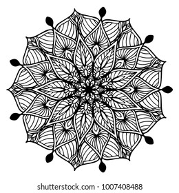 Mandalas for coloring book. Decorative round ornaments. Unusual flower shape. Oriental vector, Anti-stress therapy patterns. Weave design elements. Yoga logos Vector.