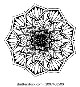Mandalas for coloring book. Decorative round ornaments. Unusual flower shape. Oriental vector, Anti-stress therapy patterns. Weave design elements. Yoga logos Vector.