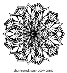 Mandalas for coloring book. Decorative round ornaments. Unusual flower shape. Oriental vector, Anti-stress therapy patterns. Weave design elements. Yoga logos Vector.