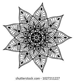 Mandalas for coloring book. Decorative round ornaments. Unusual flower shape. Oriental vector, Anti-stress therapy patterns. Weave design elements. Yoga logos Vector.