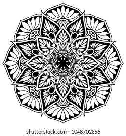 Mandalas for coloring book. Decorative round ornaments. Unusual flower shape. Oriental vector, Anti-stress therapy patterns. Weave design elements. Yoga logos Vector.