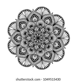 Mandalas for coloring book. Decorative round ornaments. Unusual flower shape. Oriental vector, Anti-stress therapy patterns. Weave design elements. Yoga logos Vector.