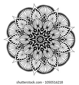 Mandalas for coloring book. Decorative round ornaments. Unusual flower shape. Oriental vector, Anti-stress therapy patterns. Weave design elements. Yoga logos Vector.