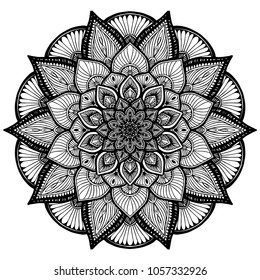 Mandalas for coloring book. Decorative round ornaments. Unusual flower shape. Oriental vector, Anti-stress therapy patterns. Weave design elements. Yoga logos Vector.