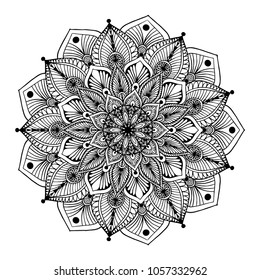 Mandalas for coloring book. Decorative round ornaments. Unusual flower shape. Oriental vector, Anti-stress therapy patterns. Weave design elements. Yoga logos Vector.