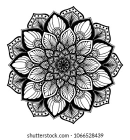 Mandalas for coloring book. Decorative round ornaments. Unusual flower shape. Oriental vector, Anti-stress therapy patterns. Weave design elements. Yoga logos Vector.