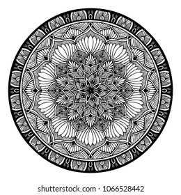 Mandalas for coloring book. Decorative round ornaments. Unusual flower shape. Oriental vector, Anti-stress therapy patterns. Weave design elements. Yoga logos Vector.