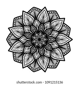 Mandalas for coloring book. Decorative round ornaments. Unusual flower shape. Oriental vector, Anti-stress therapy patterns. Weave design elements. Yoga logos Vector.