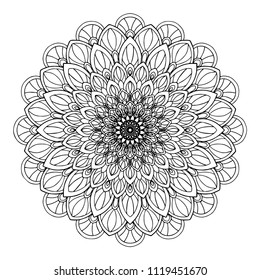 Mandalas for coloring  book. Decorative round ornaments. Unusual flower shape. Oriental vector, Anti-stress therapy patterns. Weave design elements. Yoga logos Vector.