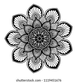 Mandalas for coloring  book. Decorative round ornaments. Unusual flower shape. Oriental vector, Anti-stress therapy patterns. Weave design elements. Yoga logos Vector.