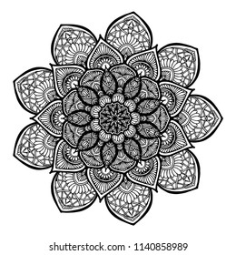 Mandalas for coloring  book. Decorative round ornaments. Unusual flower shape. Oriental vector, Anti-stress therapy patterns. Weave design elements. Yoga logos Vector.